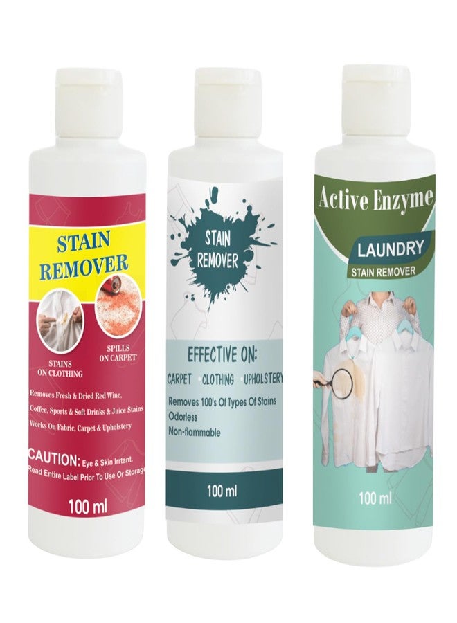 مجموعة مزيلات البقع من توفوس، تتضمن مزيلات بقع باللون الأحمر والسماوي والفستقي | محلول تنظيف متعدد الأسطح للملابس والأقمشة والمفروشات (100 غرام لكل عبوة) - Image 1